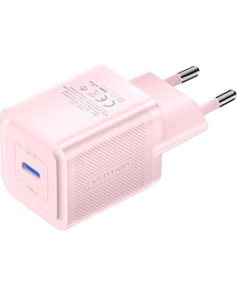 VENTION Cargador de Pared GaN FEPP0-EU- 1xUSB Tipo-C- 20W