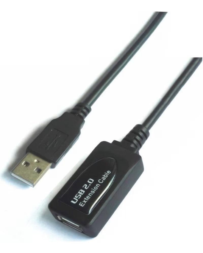 AISENS Cable Alargador USB 2 0 A101-0020- USB Macho - USB Hembra- Hasta 2 5W- 60Mbps- 15m- Negro