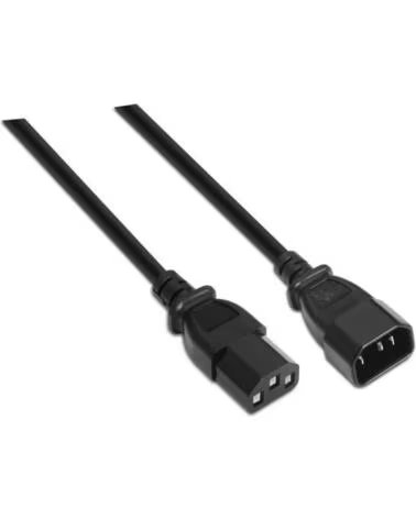 AISENS Cable Alargador de Alimentacion CPU A132-0171- IEC C13 Hembra - IEC C14 Macho- Hasta 1500W- 1 5m- Negro
