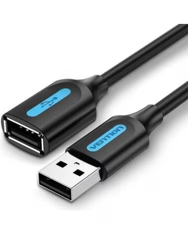VENTION Cable Alargador USB 2 0 CBIBF- USB Macho - USB Hembra- 480Mbps- 1m- Negro