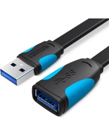 VENTION CABO EXTESSOR USB 30 VAS-A13-B300 MACHO PARA FÊMEA 5GBPS 3M PRETO E AZUL