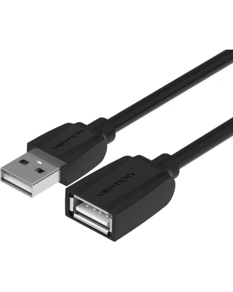VENTION CABO EXTESSOR USB 20 VAS-A44-B150 MACHO PARA FÊMEA 15M PRETO