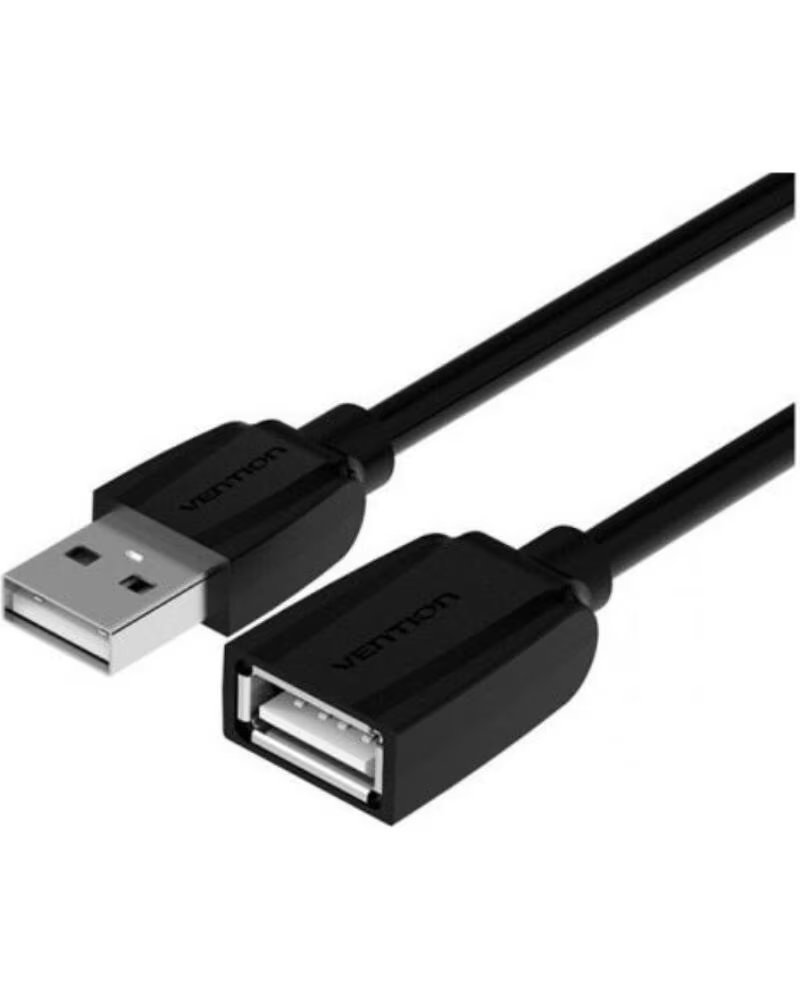 VENTION CABO EXTENSOR USB 20 VAS-A44-B200 MACHO PARA FÊMEA 480MBPS 2M PRETO