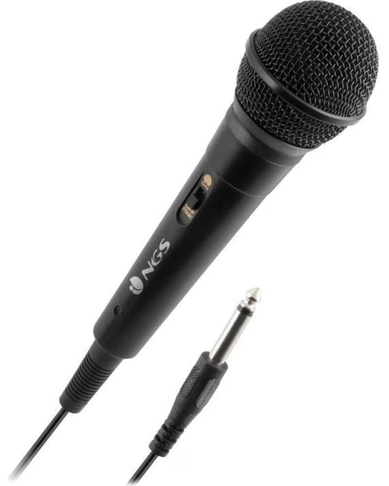 MICROFONE VOCAL COM FIO NGS SINGER FIRE PARA KARAOKE