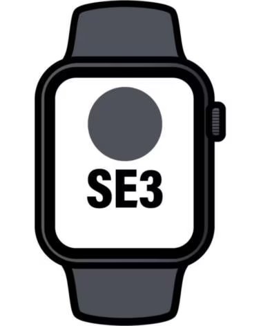APPLE Watch SE3- GPS- 40mm- Caja de Aluminio Medianoche- Correa Deportiva Negra M-L