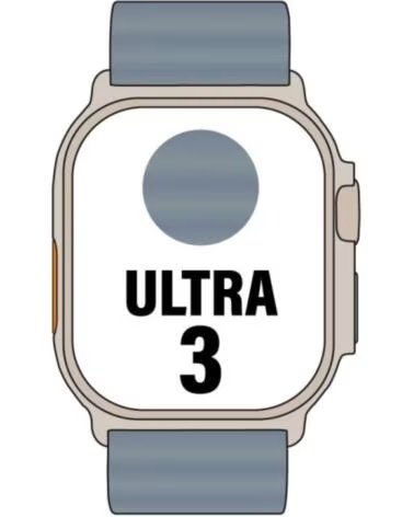APPLE Watch Ultra 3 GPS- Cellular 49mm Caja de Titanio Natural- Correa Ocean Azul Nautico