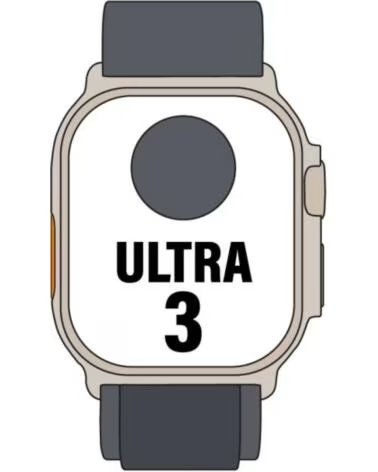 APPLE Watch Ultra 3- GPS- Cellular- 49mm- Caja Titanio Negro- Correa Loop Alpine Negra L