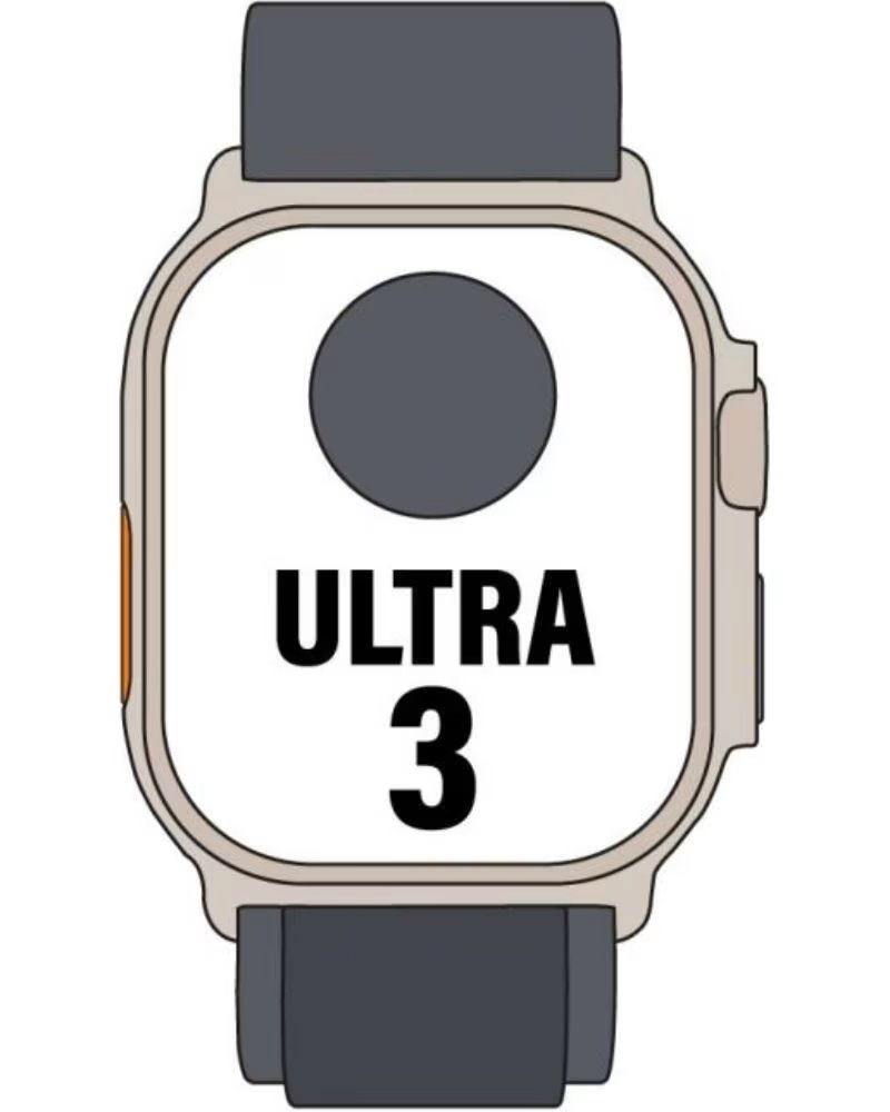 APPLE Watch Ultra 3- GPS- Cellular- 49mm- Caja Titanio Negro- Correa Loop Alpine Negra L