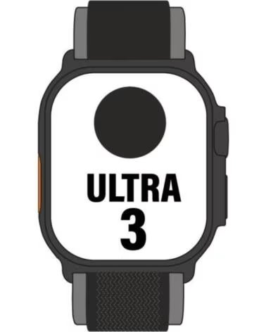 APPLE Watch Ultra 3- GPS- Cellular- 49mm- Caja Titanio Negro- Correa Trail Loop Negra S-M