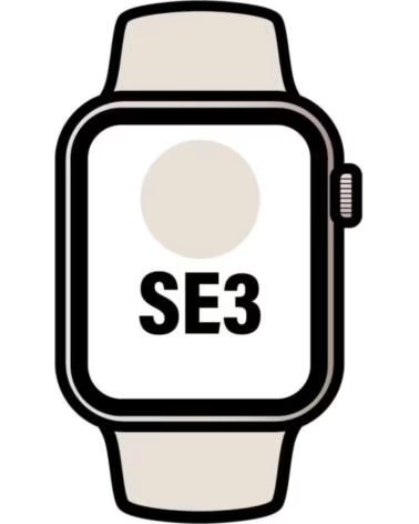 APPLE Watch SE3- GPS- 44mm- Caja de Aluminio Blanco Estrella- Correa Deportiva Blanco Estrella M-L