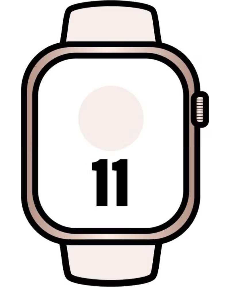 APPLE Watch Series 11- GPS- 46mm- Oro Rosa- Correa Deportiva Rosa rubor M-L