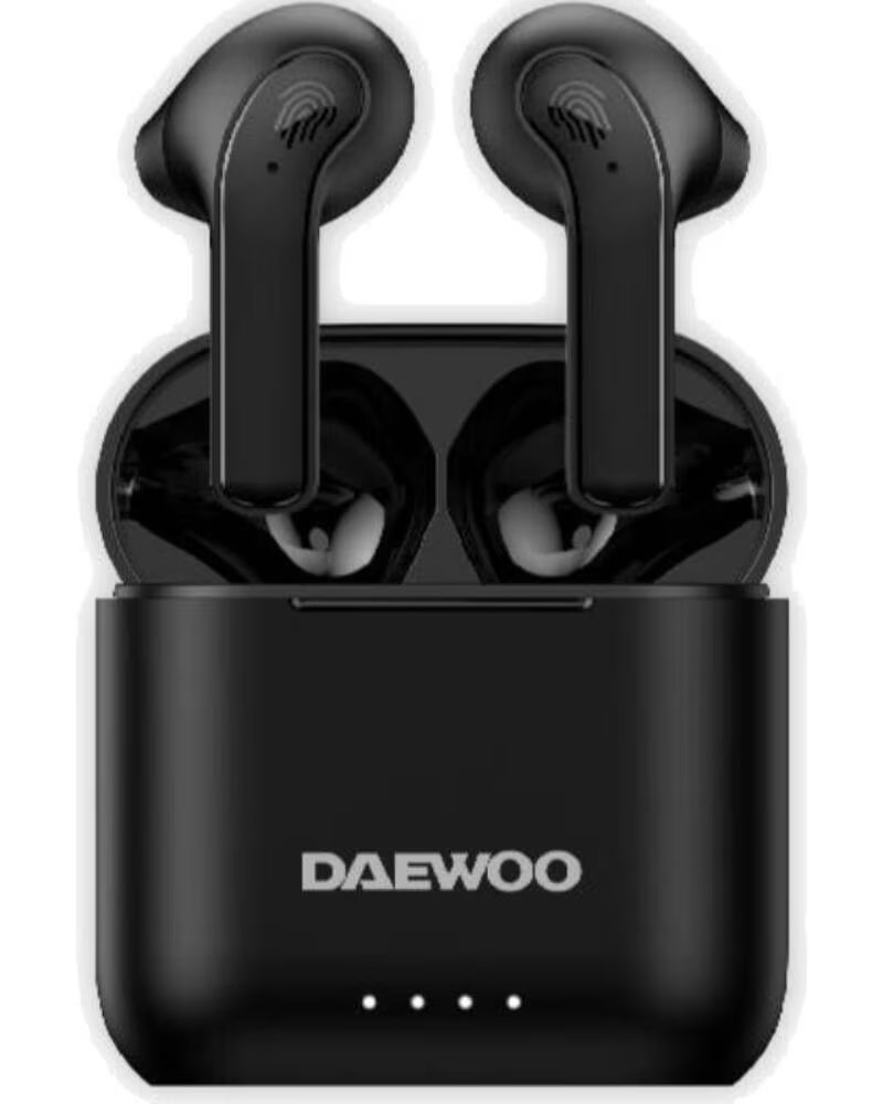 DAEWOO Auriculares Bluetooth DW2020 con estuche de carga- Autonomia 5h- Negros