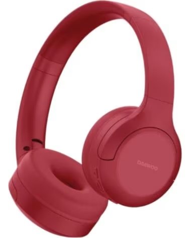 DAEWOO Auriculares Inalambricos DW2026- con Microfono- Bluetooth- Rojos