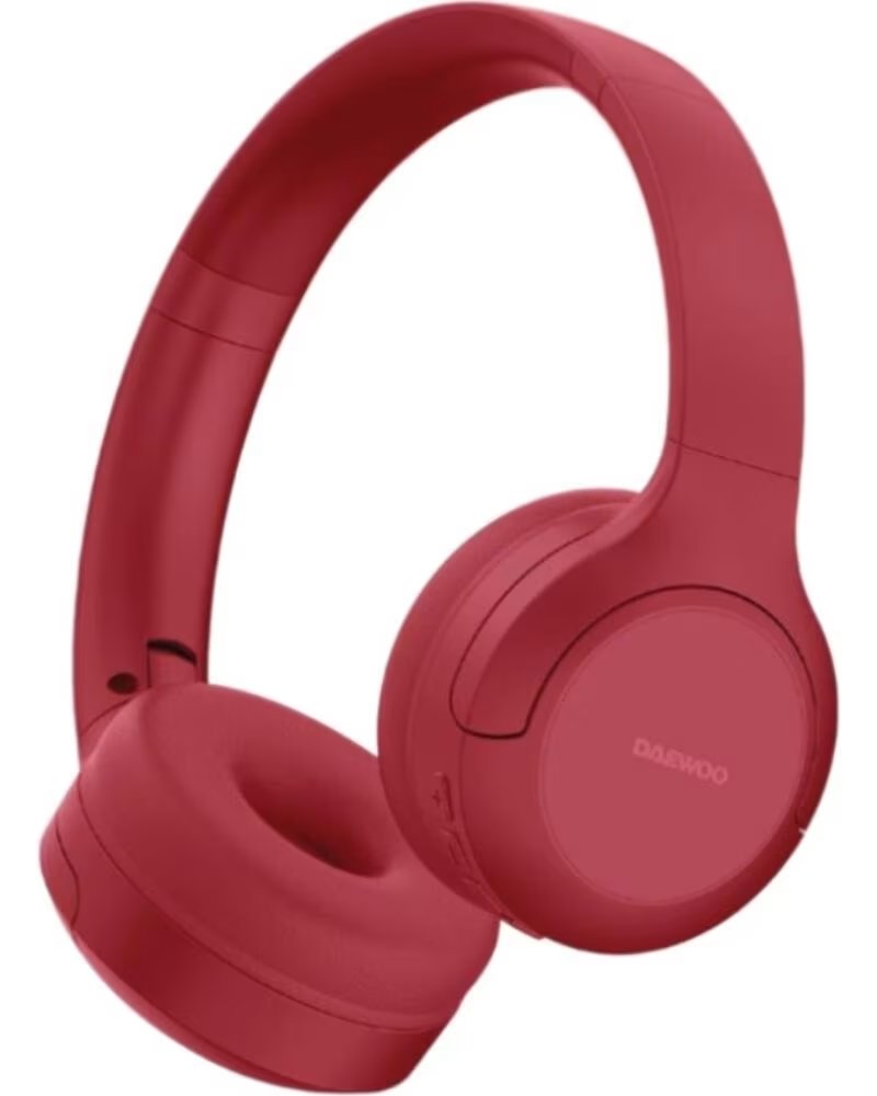 DAEWOO Auriculares Inalambricos DW2026- con Microfono- Bluetooth- Rojos