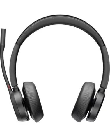 POLY Auriculares Inalambricos Voyager 4320 UC Adaptador BT700 Base de Carga- con Microfono- Bluetooth- Negros