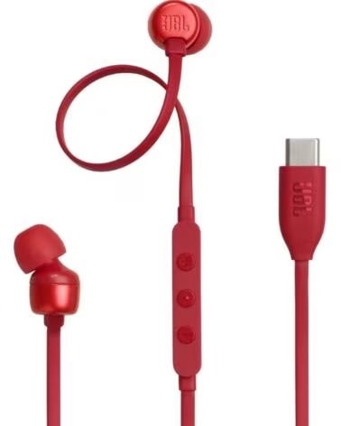 JBL Auriculares Intrauditivos Tune 310C- con Microfono- Rojos
