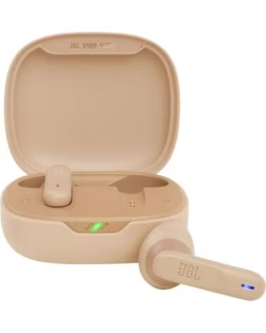 AUSCULTADORES BLUETOOTH TRUE WIRELESS JBL VIBE FLEX COM ESTOJO DE CARREGAMENTO AUTONOMIA 8H BEGE