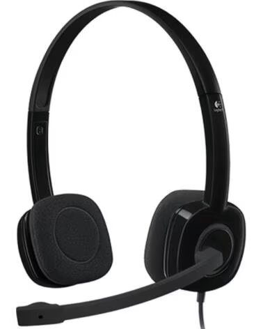 LOGITECH Auriculares H151- con Microfono- Jack 3 5- Negros