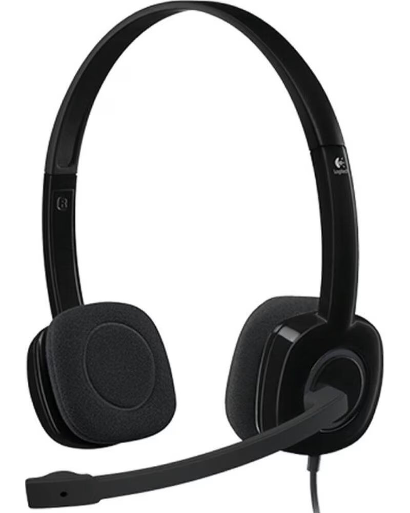 LOGITECH Auriculares H151- con Microfono- Jack 3 5- Negros