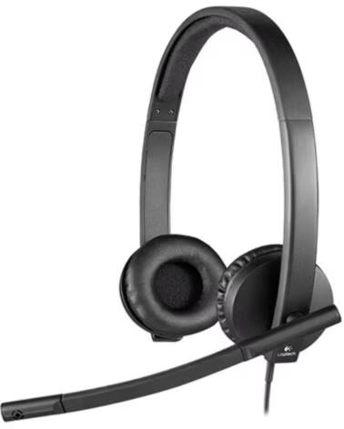 LOGITECH Auriculares H570E- con Microfono- USB- Negros