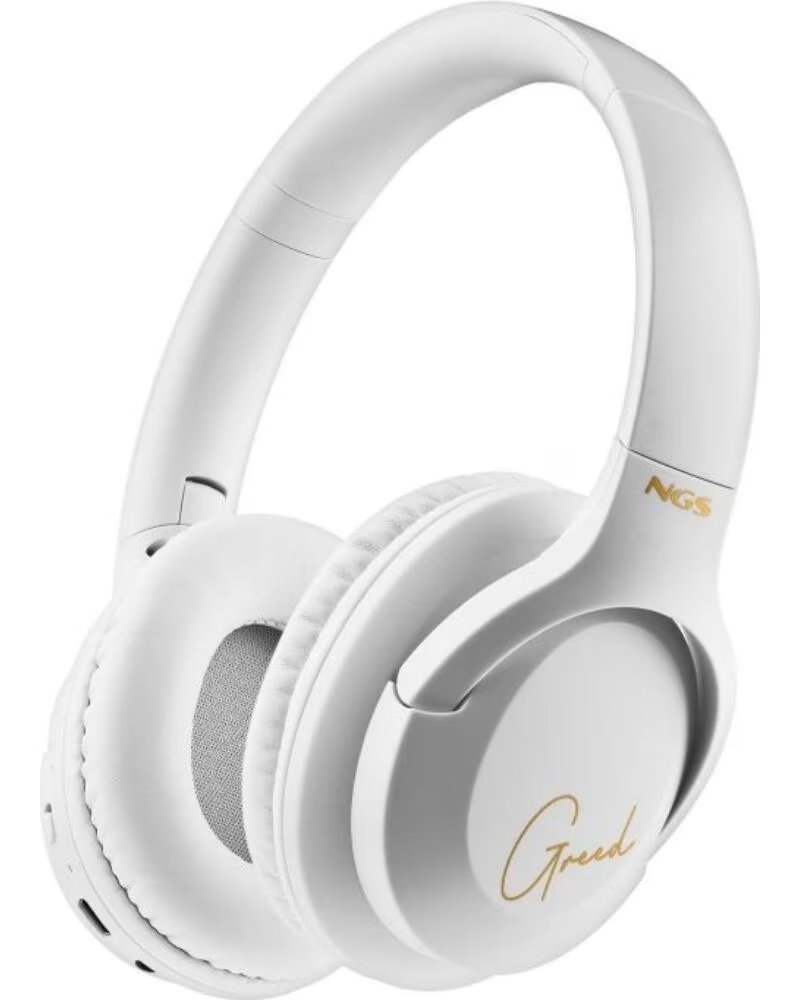 NGS Auriculares Inalambricos Artica Greed- con Microfono- Bluetooth- Blancos
