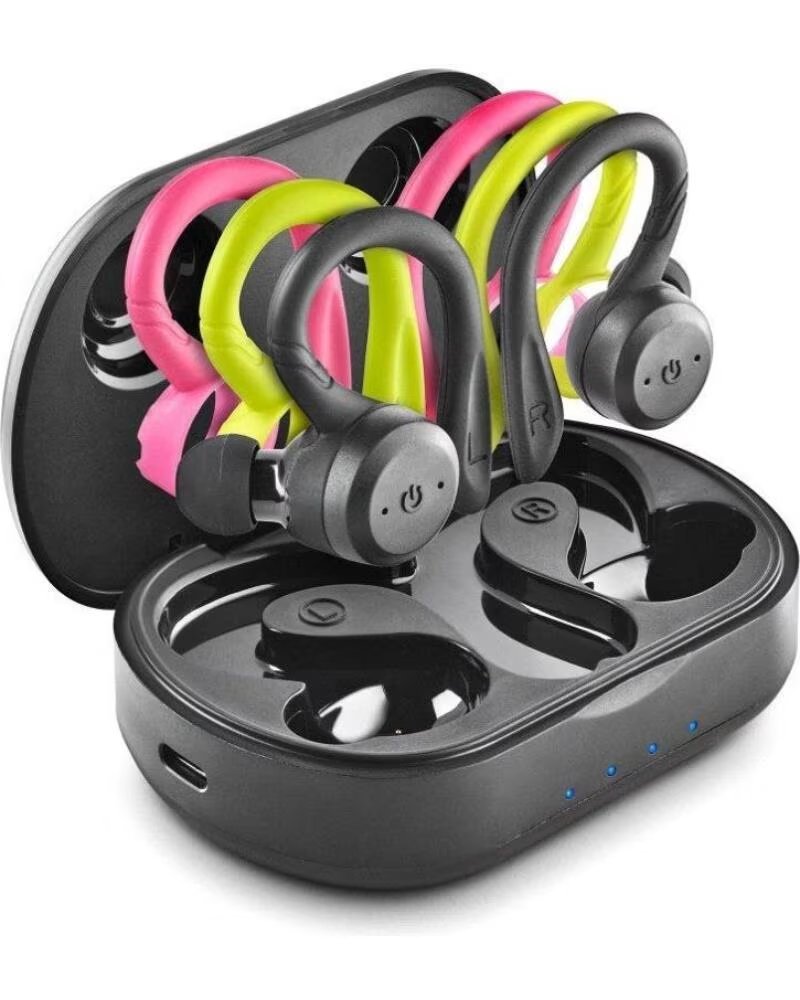 NGS Auriculares Deportivos Bluetooth Artica Jogger con estuche de carga- Autonomia 10h- Negros