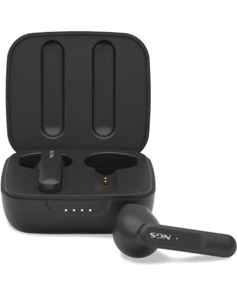 NGS Auriculares Bluetooth Artica Move con estuche de carga- Autonomia 7h- Negros