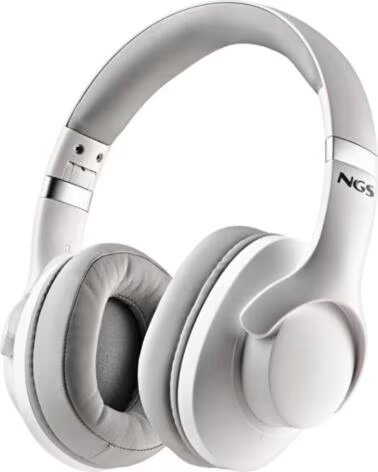 NGS Auriculares Inalambricos Artica Storm- con Microfono- Bluetooth- Blancos