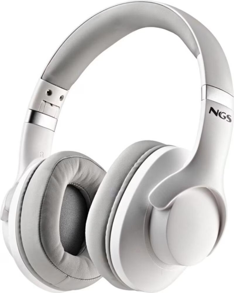 NGS Auriculares Inalambricos Artica Storm- con Microfono- Bluetooth- Blancos