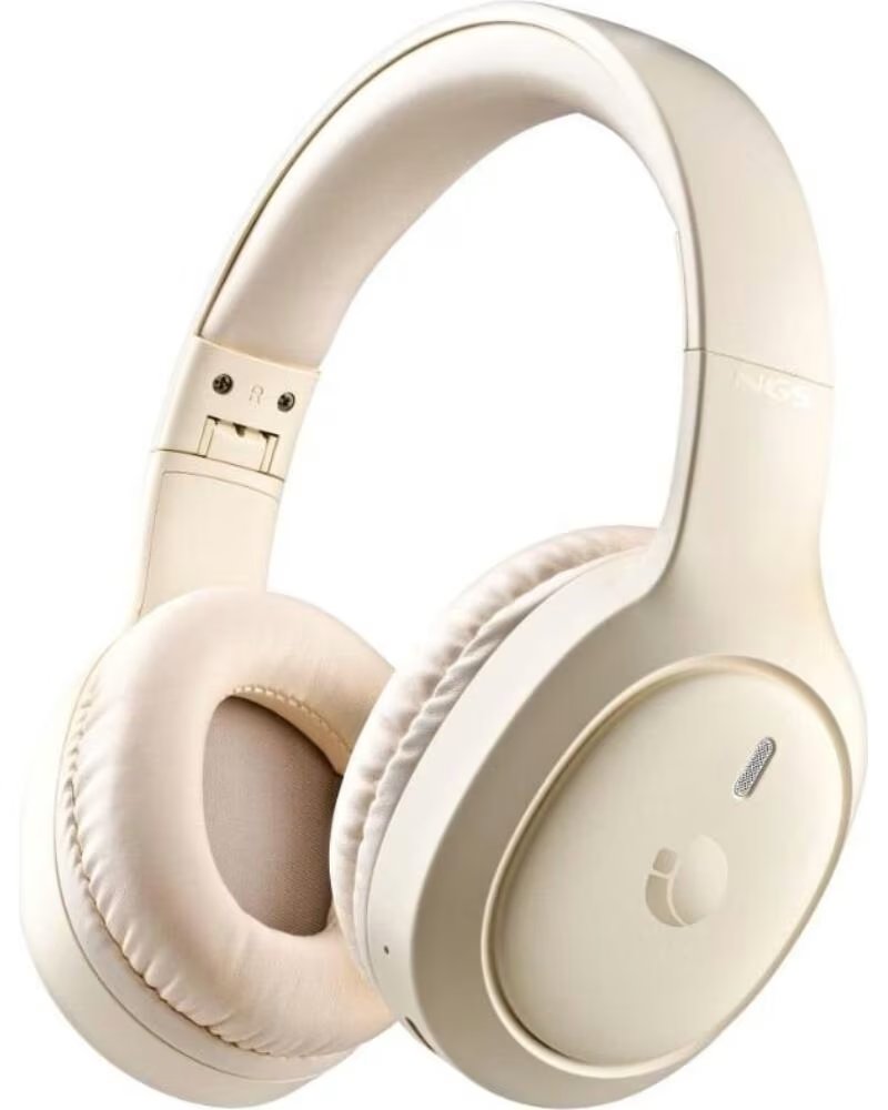 NGS Auriculares Inalambricos Artica Tempest- con Microfono- Bluetooth- Beige