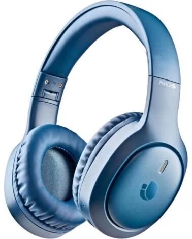 NGS Auriculares Inalambricos Artica Tempest- con Microfono- Bluetooth- Azules