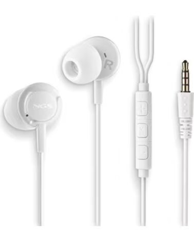 NGS Auriculares Intrauditivos Cross Drift- con Microfono- Jack 3 5- Blancos