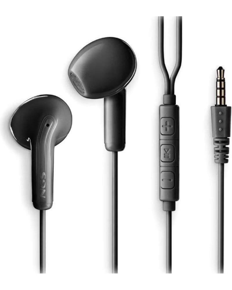 NGS Auriculares Intrauditivos Cross Flip- con Microfono- Jack 3 5- Negros