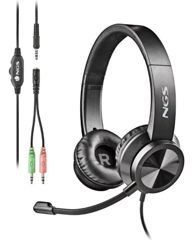 NGS Auriculares MSX 11 Pro- con Microfono- Jack 3 5- Negros