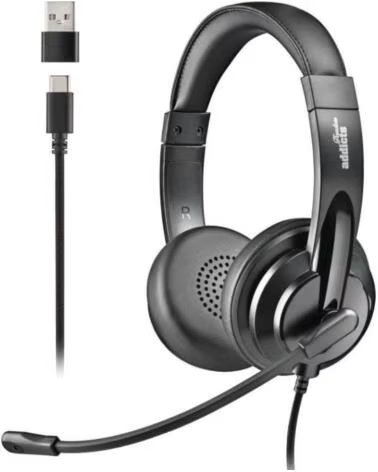 NGS Auriculares VOX605 USB-C- con Microfono- USB Tipo-C- Negros
