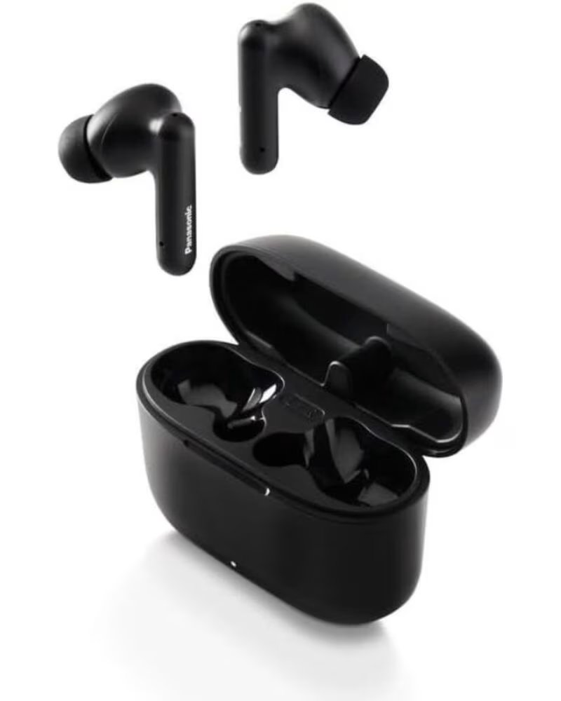 PANASONIC Auriculares Bluetooth RZ-B110W con estuche de carga- Autonomia 6h- Negros