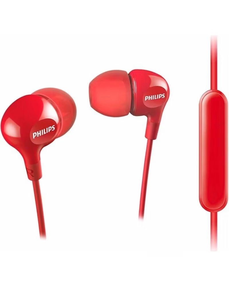 ÉCOUTEURS INTRA-AURICULAIRES PHILIPS SHE3555 AVEC MICROPHONE JACK 35 ROUGES