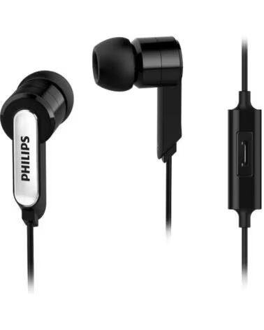 PHILIPS AURICULARES INTRAUDITIVOS SHE1405/10 CON MICRÓFONO JACK 3,5MM NEGROS