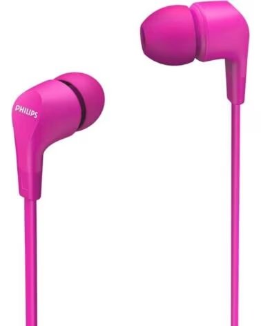 PHILIPS Auriculares Intrauditivos TAE1105PK- con Microfono- Jack 3 5- Rosas