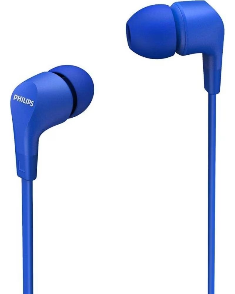 PHILIPS Auriculares Intrauditivos TAE1105BL- con Microfono- Jack 3 5- Azules