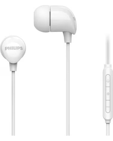 PHILIPS Auriculares Intrauditivos TAE2146WT- con Microfono- USB Tipo-C- Blancos