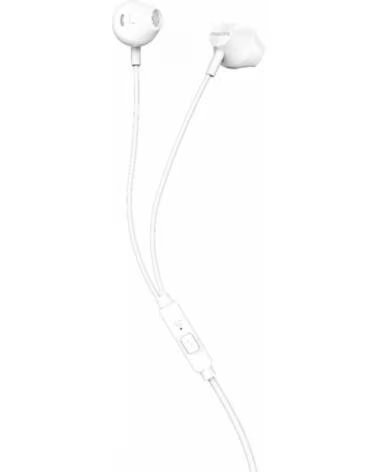 PHILIPS Auriculares Intrauditivos TAUE101- con Microfono- Jack 3 5- Blancos