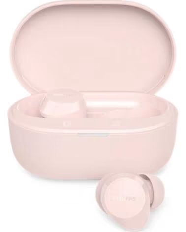 PHILIPS Auriculares Bluetooth TAT1300PK con estuche de carga- Autonomia 6h- Rosas
