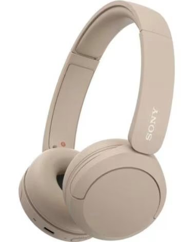 SONY Auriculares Inalambricos WH-CH520- con Microfono- Bluetooth- Beige