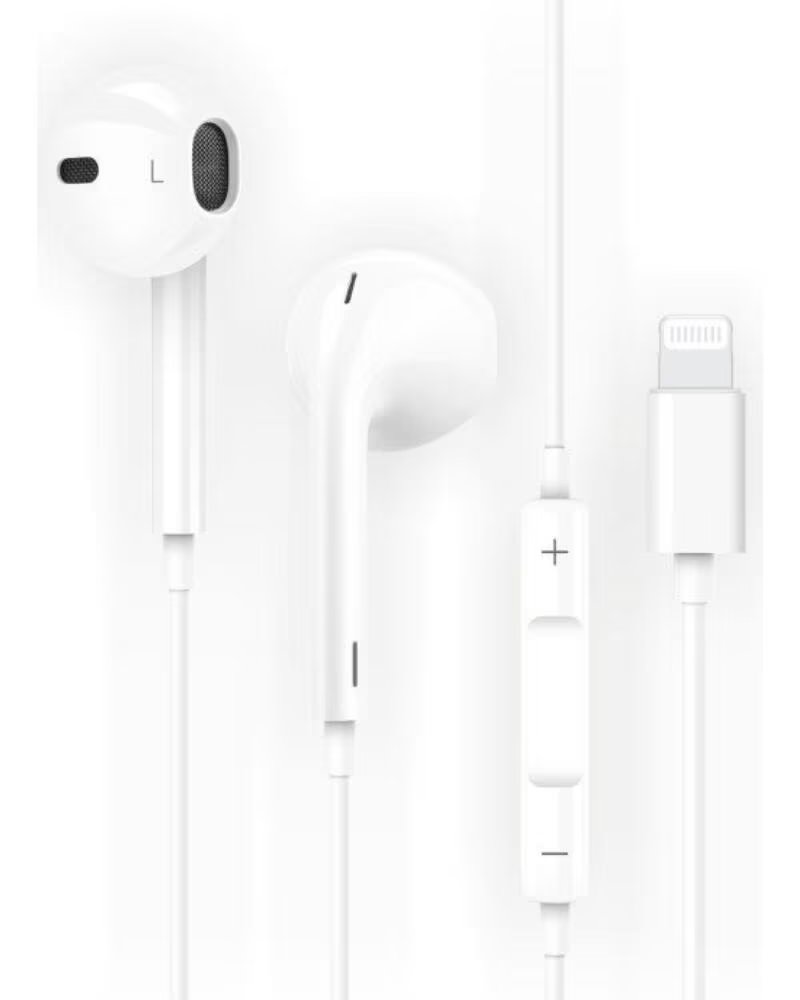 TECH ONE TECH Auriculares Intrauditivos earTECH HIP TEC1201- con Microfono- Lightning- Blancos