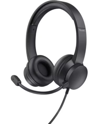 TRUST Auriculares HS-150- con Microfono- Jack 3 5- Negros