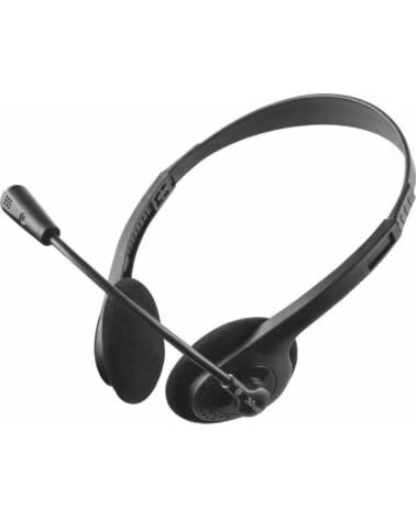 TRUST Auriculares Primo Chat- con Microfono- Jack 3 5- Negros