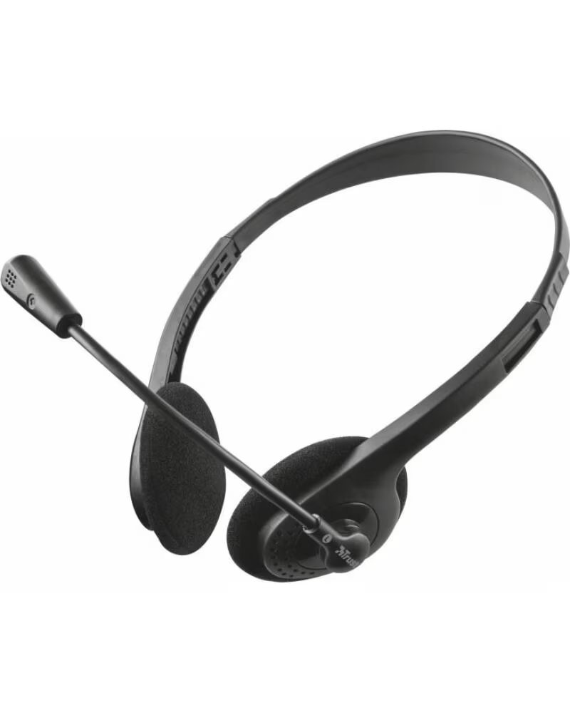 TRUST Auriculares Primo Chat- con Microfono- Jack 3 5- Negros