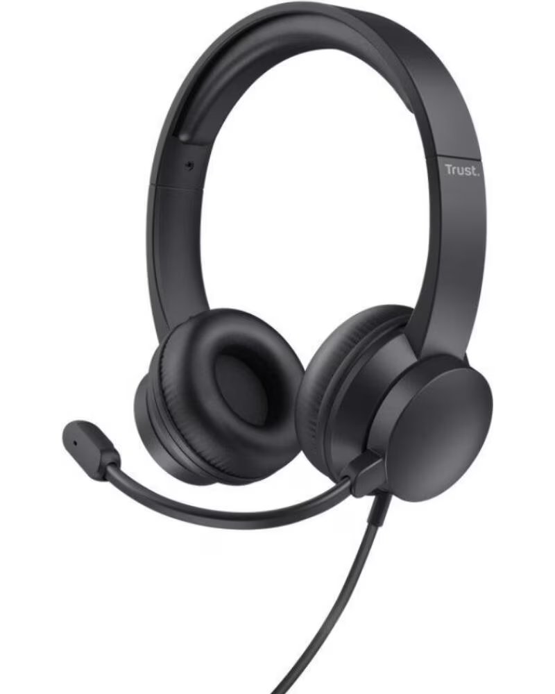 TRUST Auriculares Ayda- con Microfono- USB- Negros