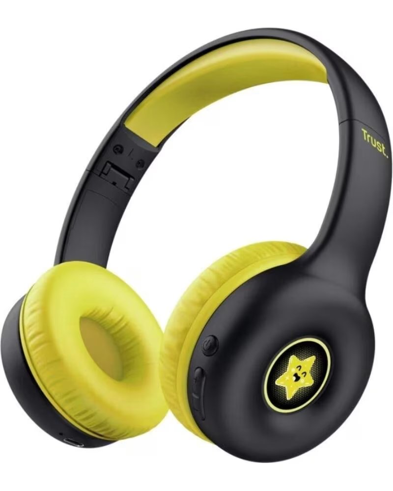 TRUST Auriculares Infantiles Inalambricos Nouna Kids- con Microfono- Negros